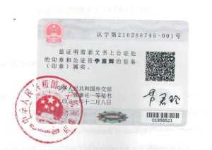 Chinese Legalisation