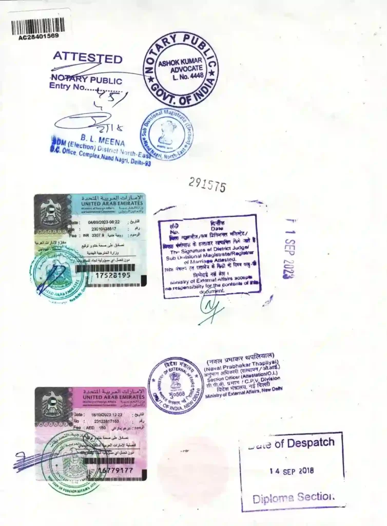 Indian Certificate Attestation